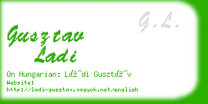 gusztav ladi business card